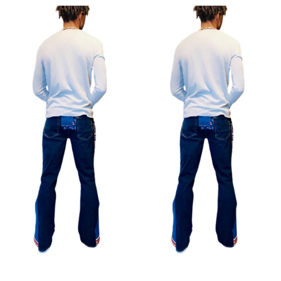 Bell Bottom Jeans UPCYCLED Vintage Jeans - Picture 2 of 7